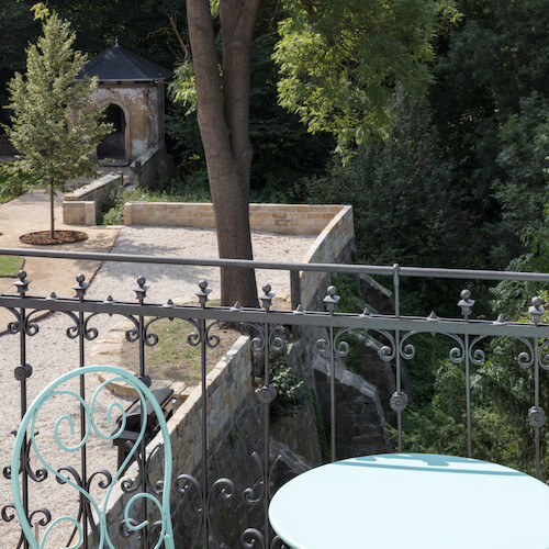 Balkonblick zum Schlossgarten