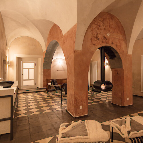 Lounge der Gewölbesauna