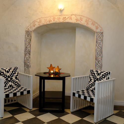 Kreuzgewölbe im Foyer
