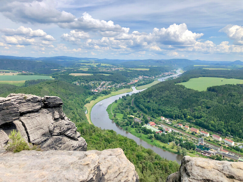 Blick vom Lilienstein nach Prossen