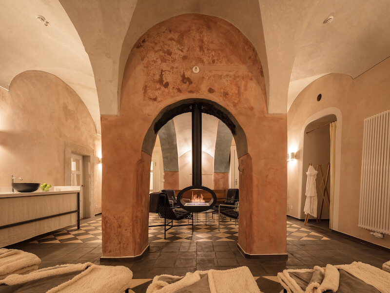 Sauna Lounge in der ehemaligen Schlossküche